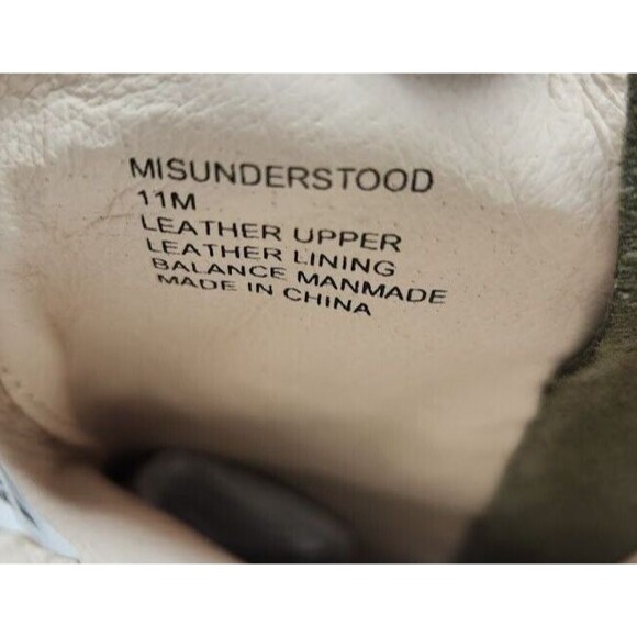 New Cecelia New York Womens Misunderstood Mid Chain Boots Green Suede Size 11 - Picture 3 of 4